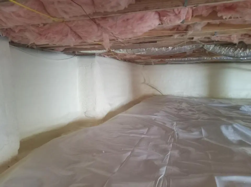 Crawl space encapsulation with closed-cell spray foam for Spray Foam Roofing in Mansfield